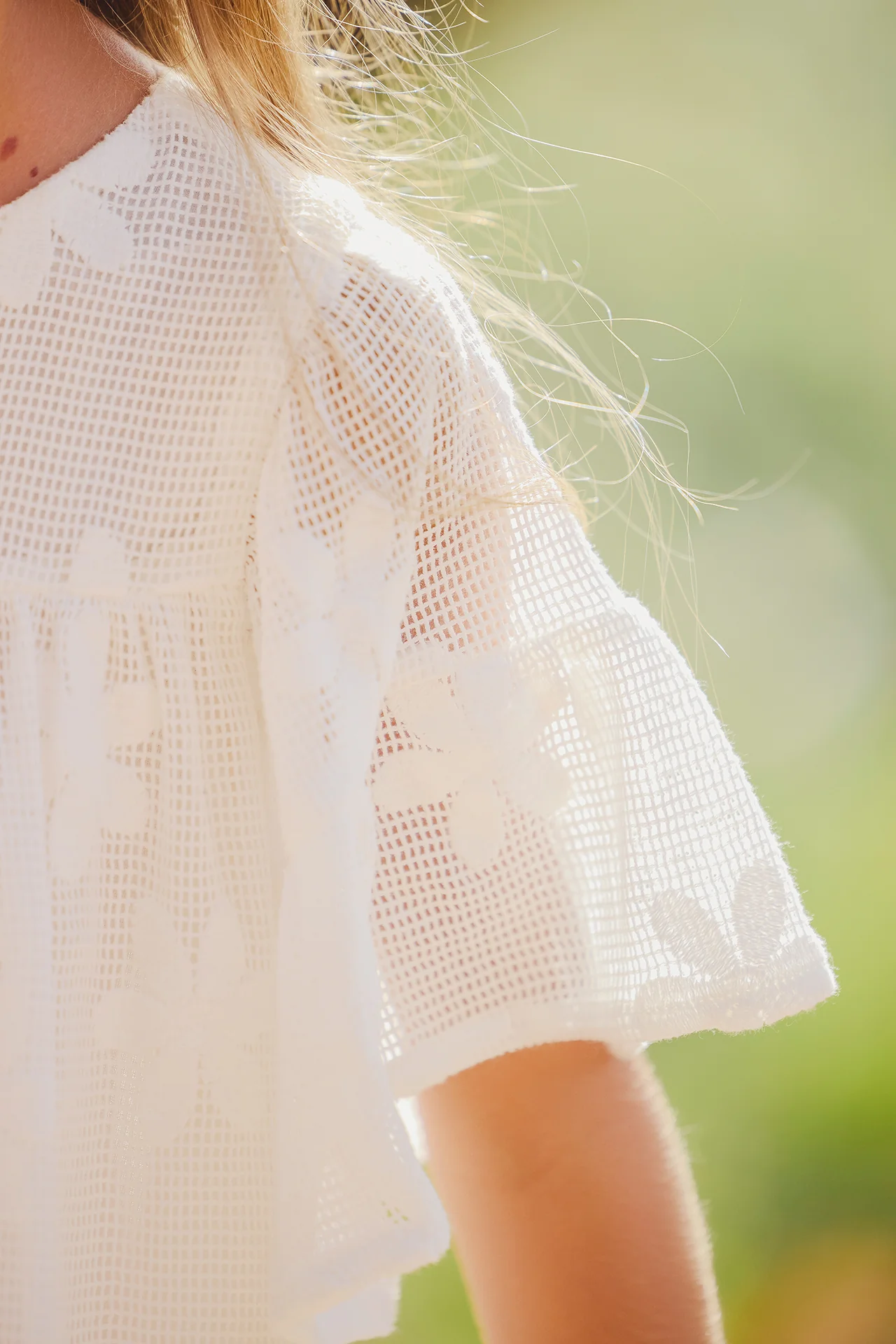 Robe - écru broderie fleurs - Image 3