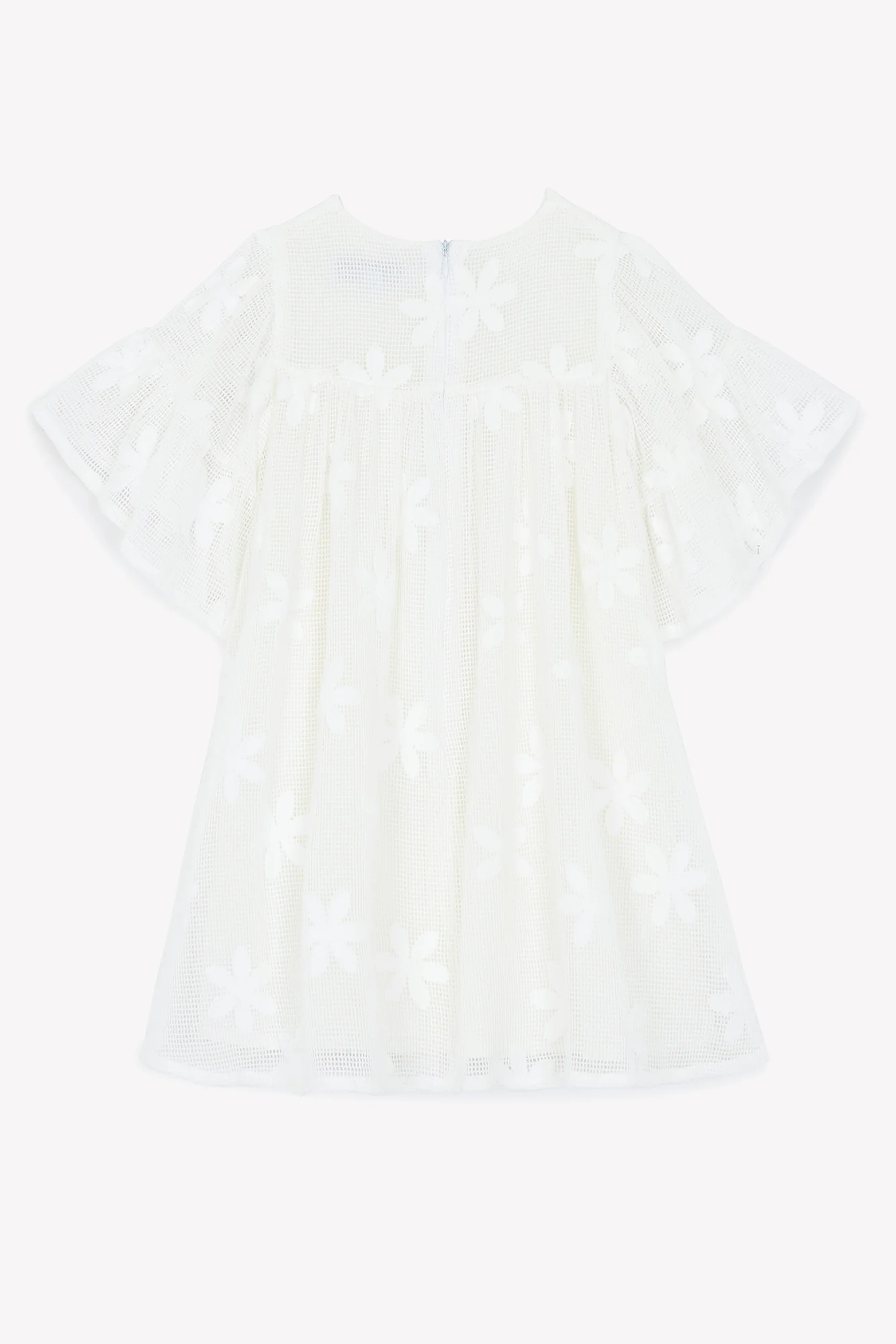 Robe - écru broderie fleurs - Image 7