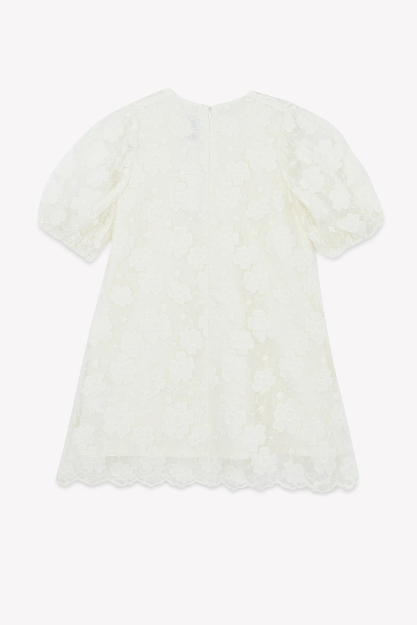 Robe - écru tulle broderie fleurie - Image 5