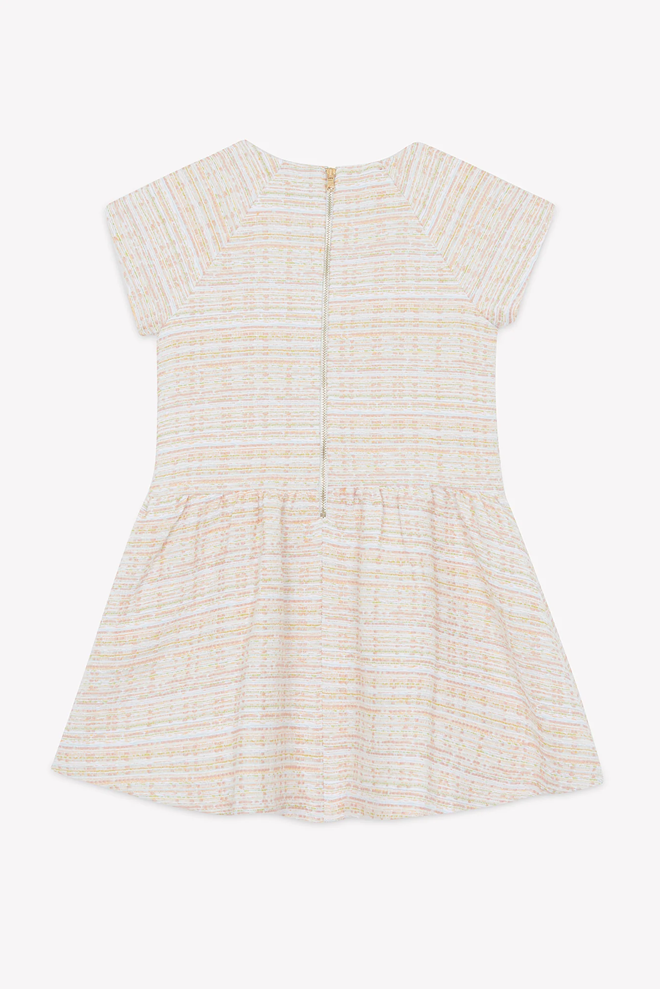 Robe - écru tweed détail nœud - Image 5