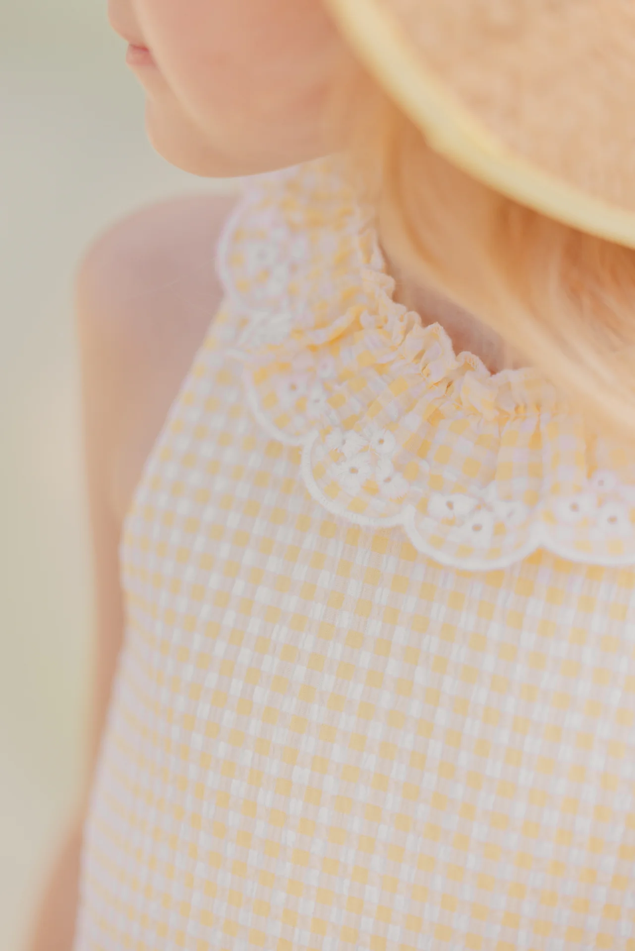 Robe - Jaune pollen vichy - Image 3