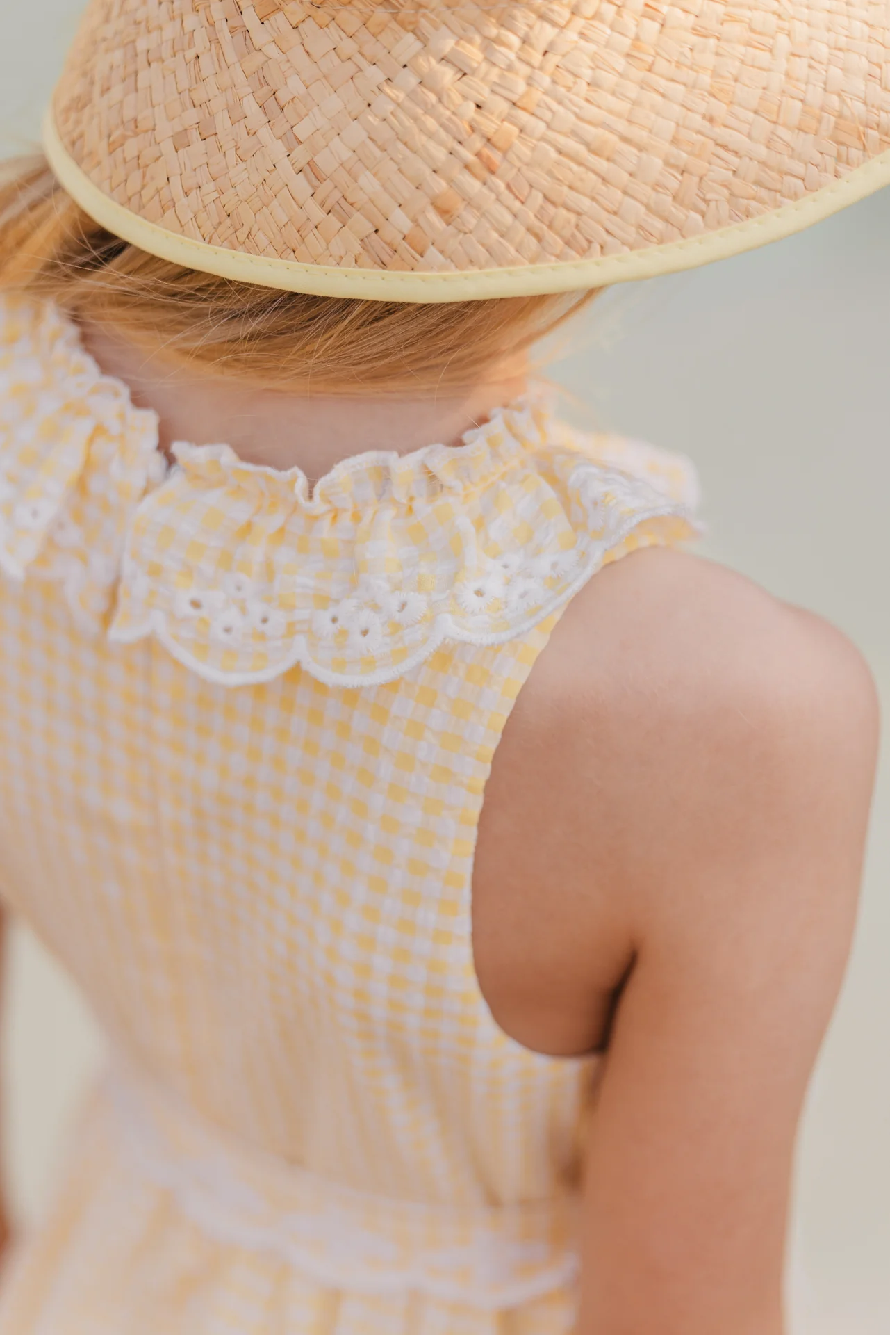 Robe - Jaune pollen vichy - Image 4