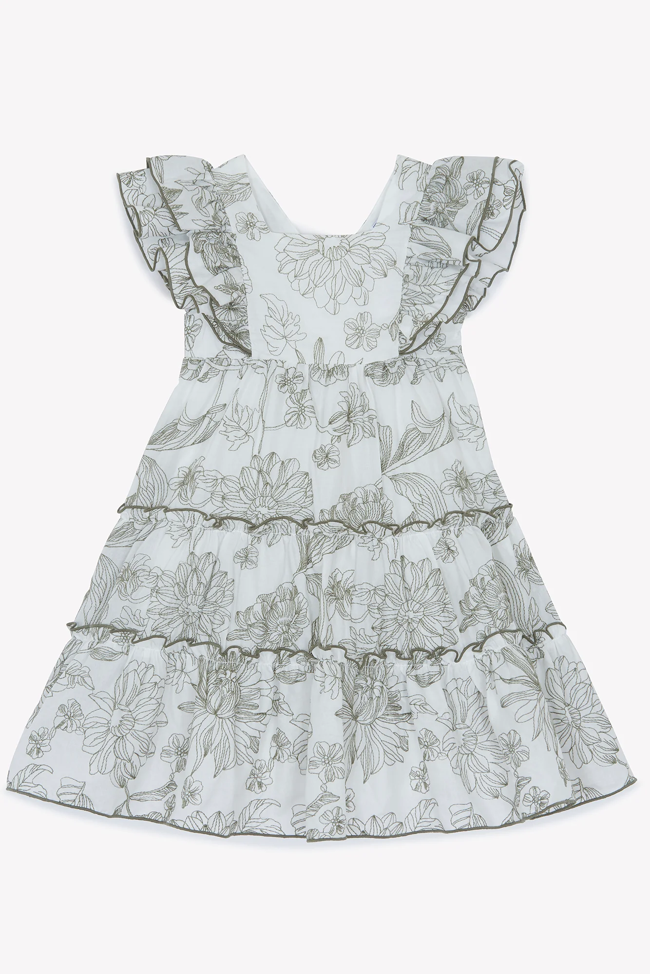 Robe - Kaki imprimé fleuri - Image 5