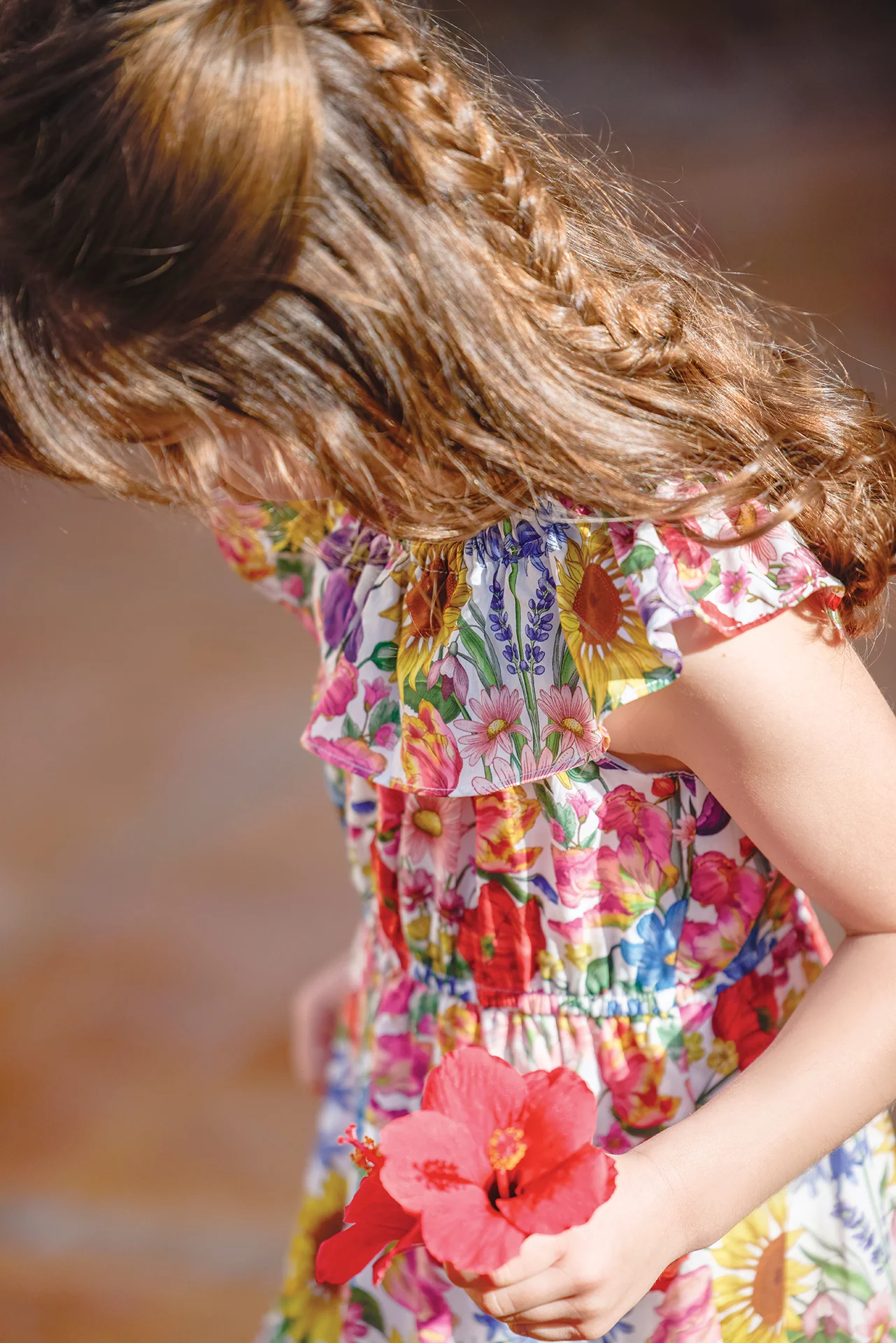 Robe - Multicolore tissu liberty - Image 4