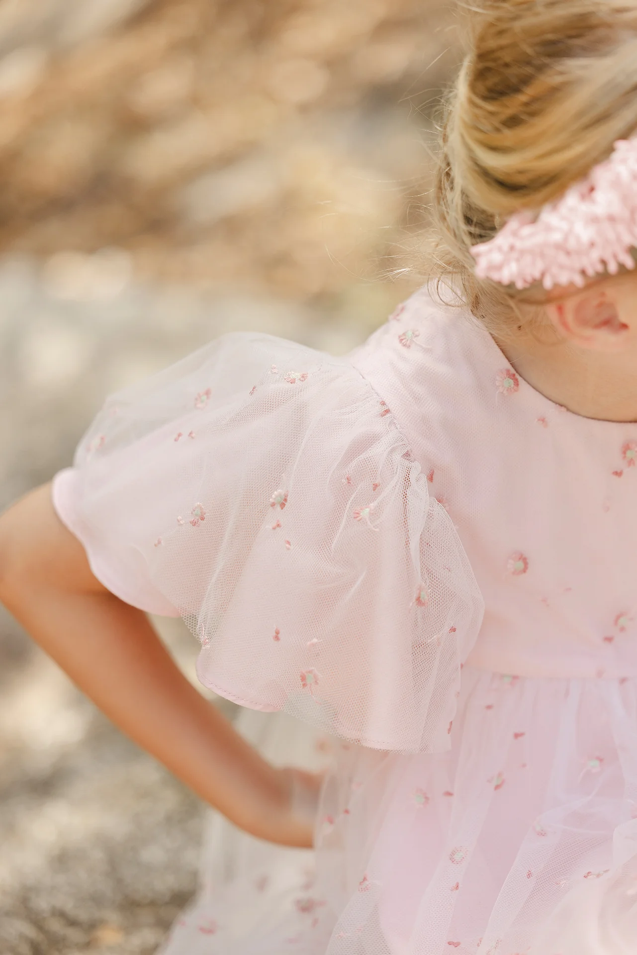 Robe - Pivoine tulle fleurs - Image 3
