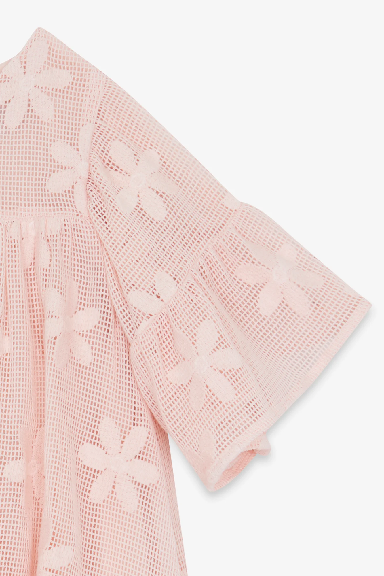 Robe - Rose ancien broderie fleurs - Image 5