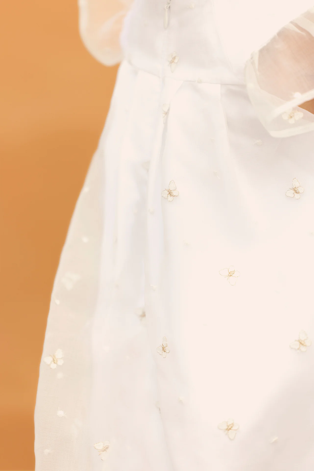 Robe - Blanc tulle papillons - Image 2