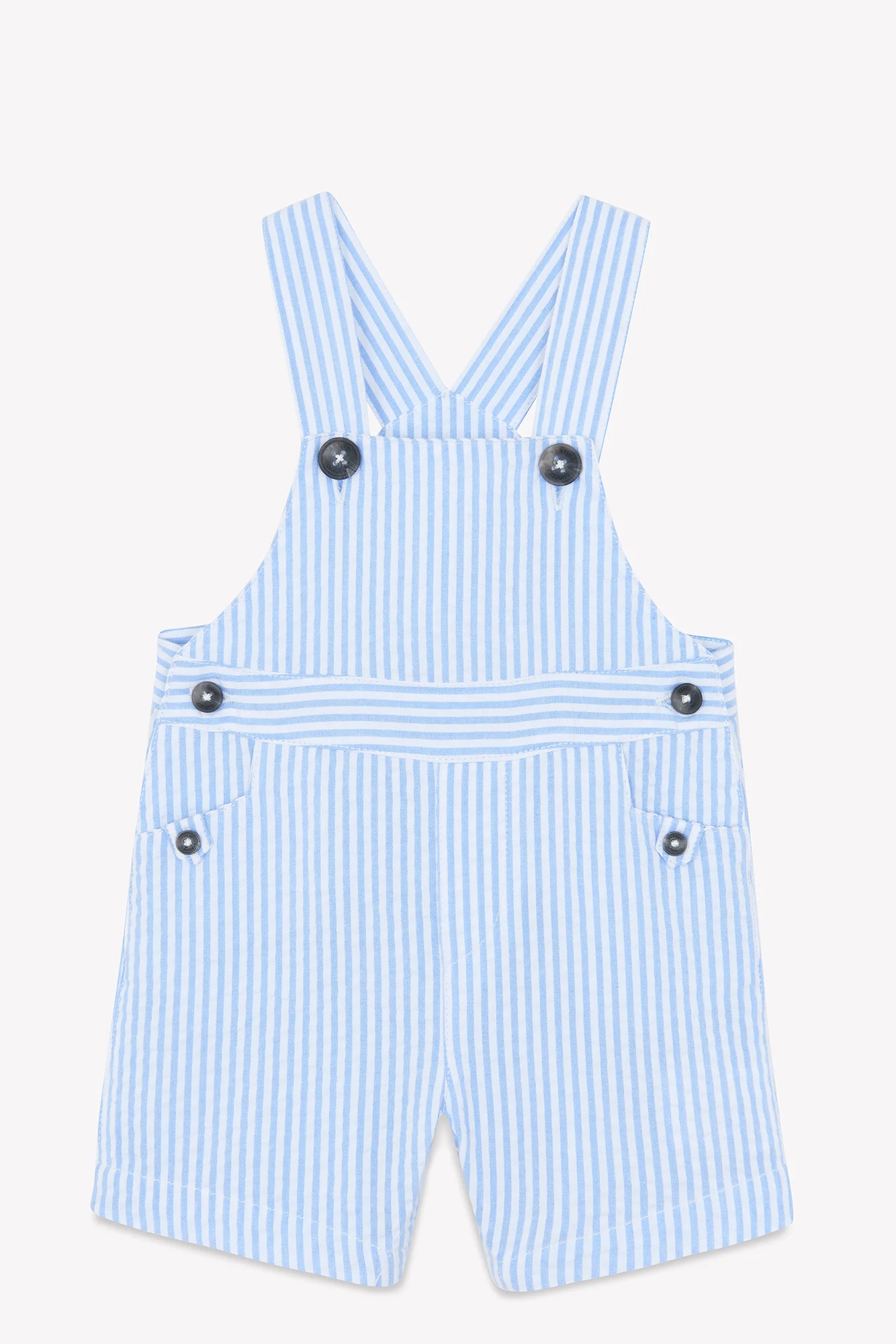 Salopette - Bleu grisé rayures - Image 4