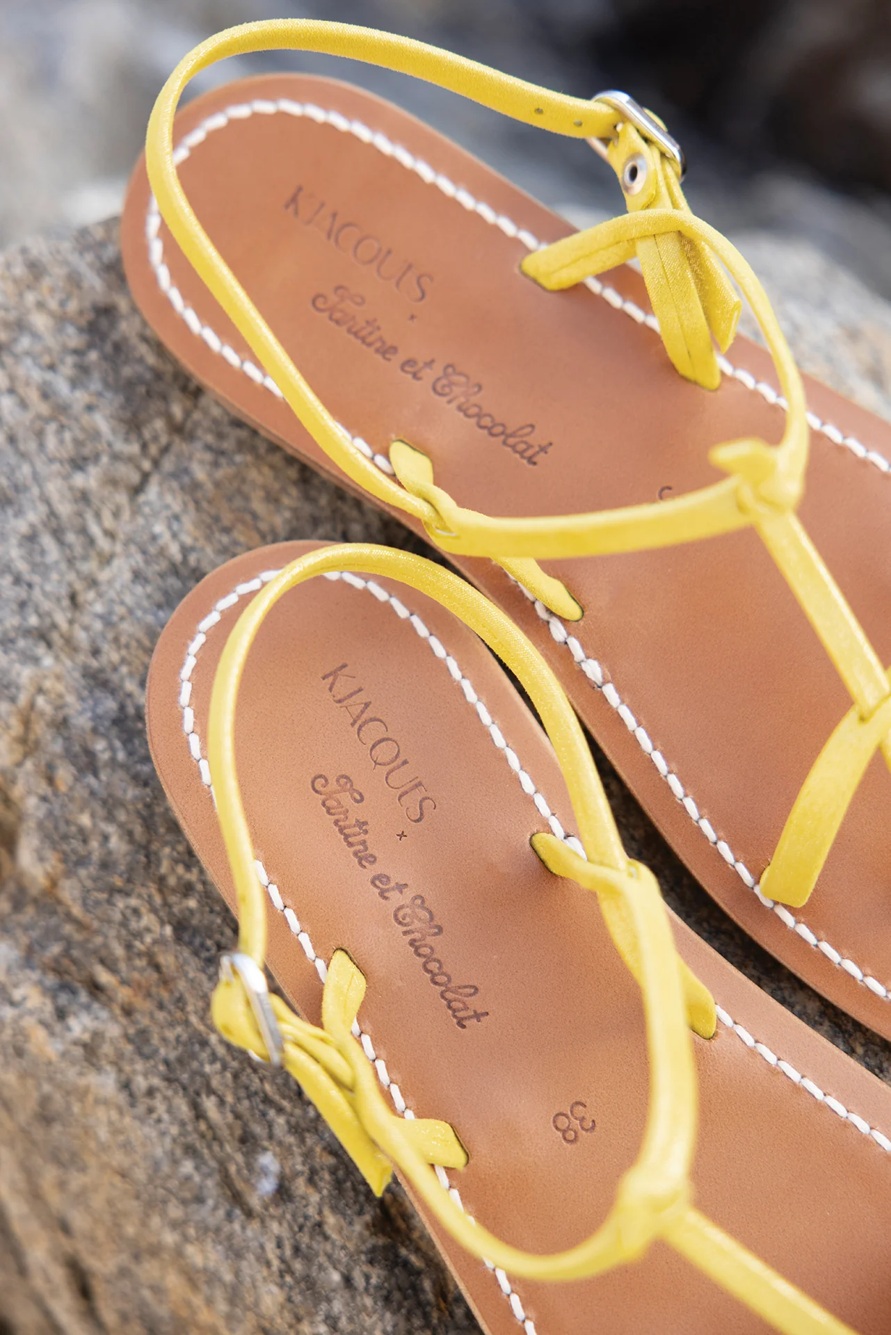 Sandales Violeta Femme - Jaune KJacques x Tartine et Chocolat - Image 6