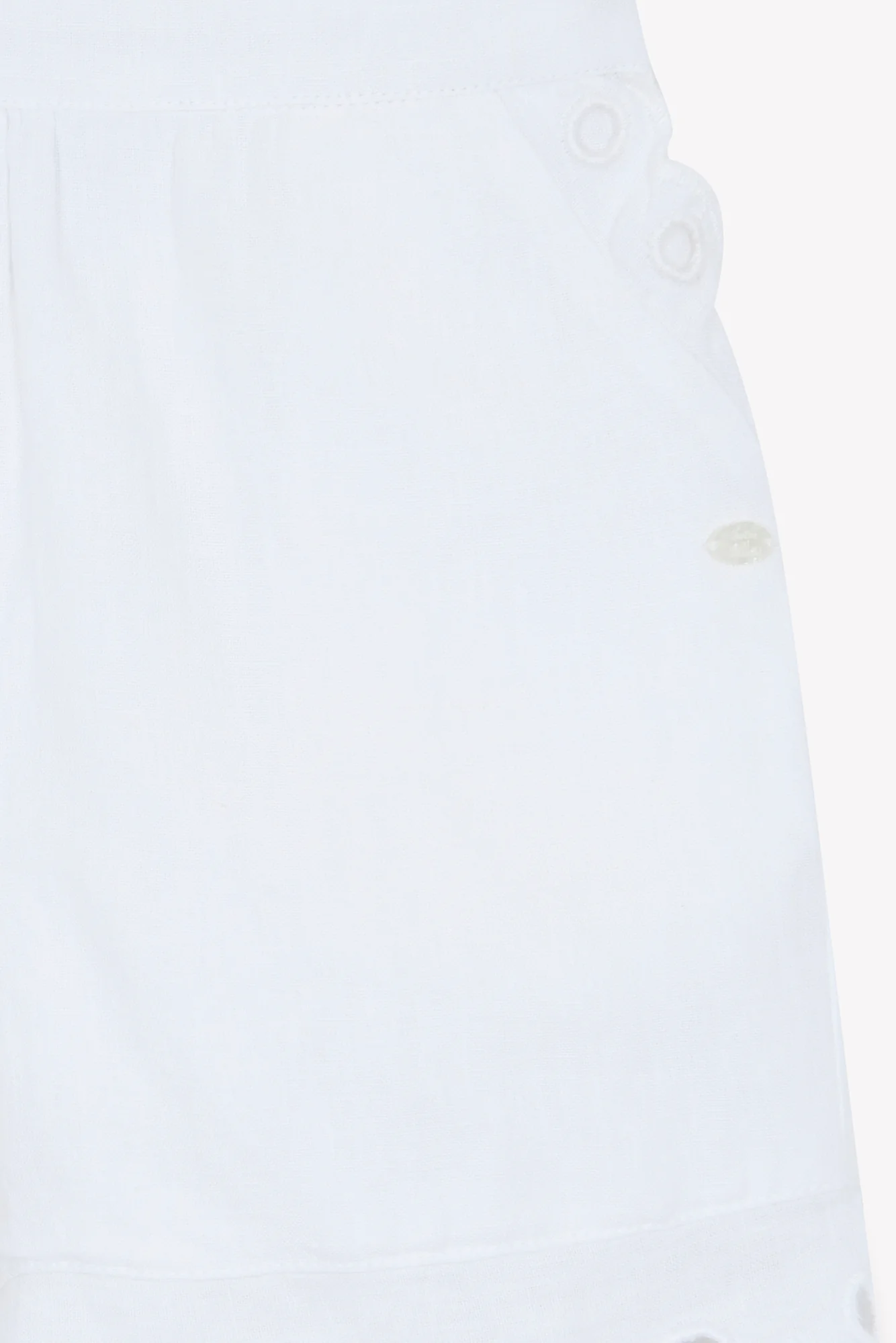 Short - Blanc lin détails ajourés - Image 6