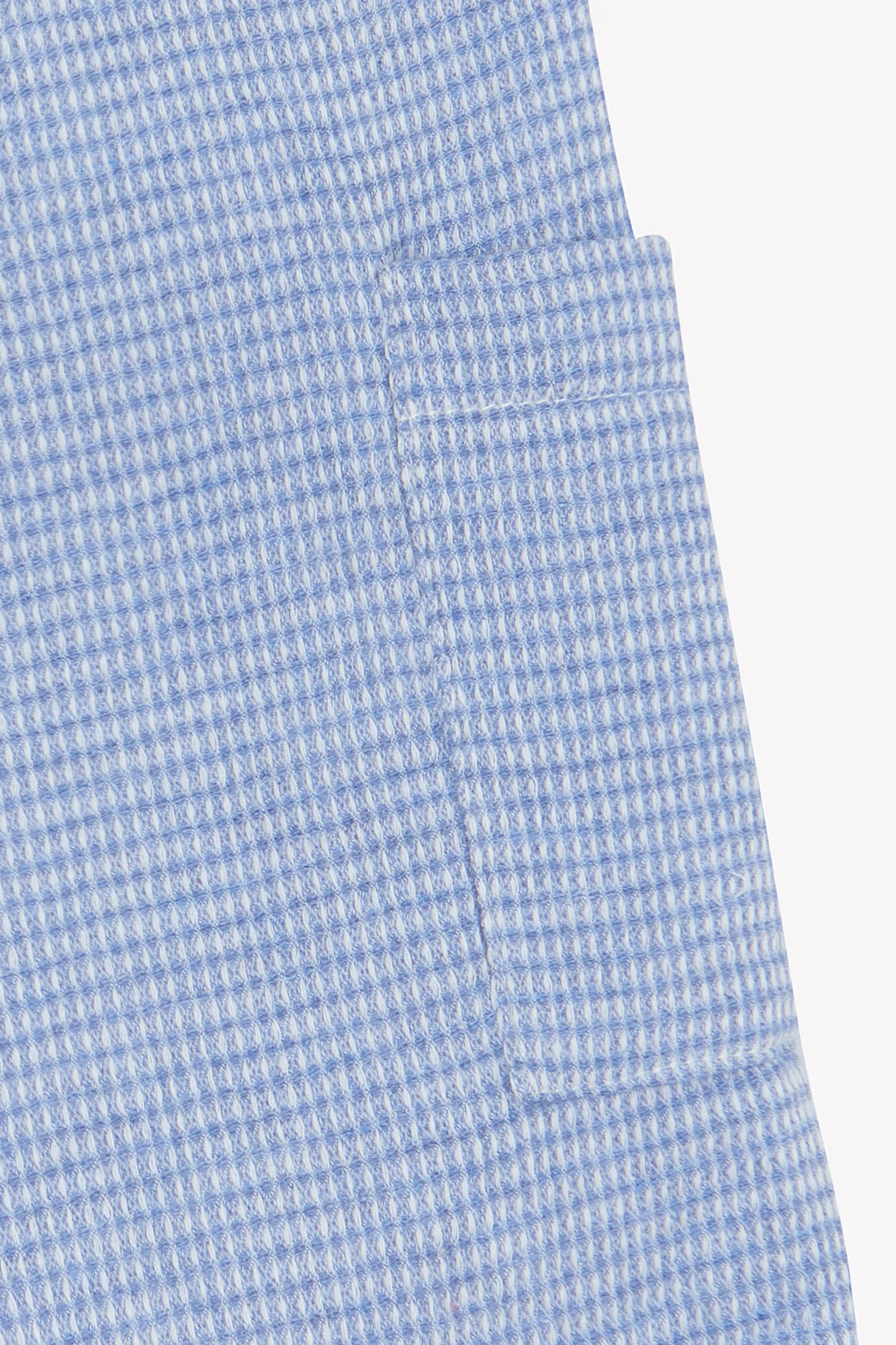 Short - Bleu grisé maille nid d'abeille - Image 5