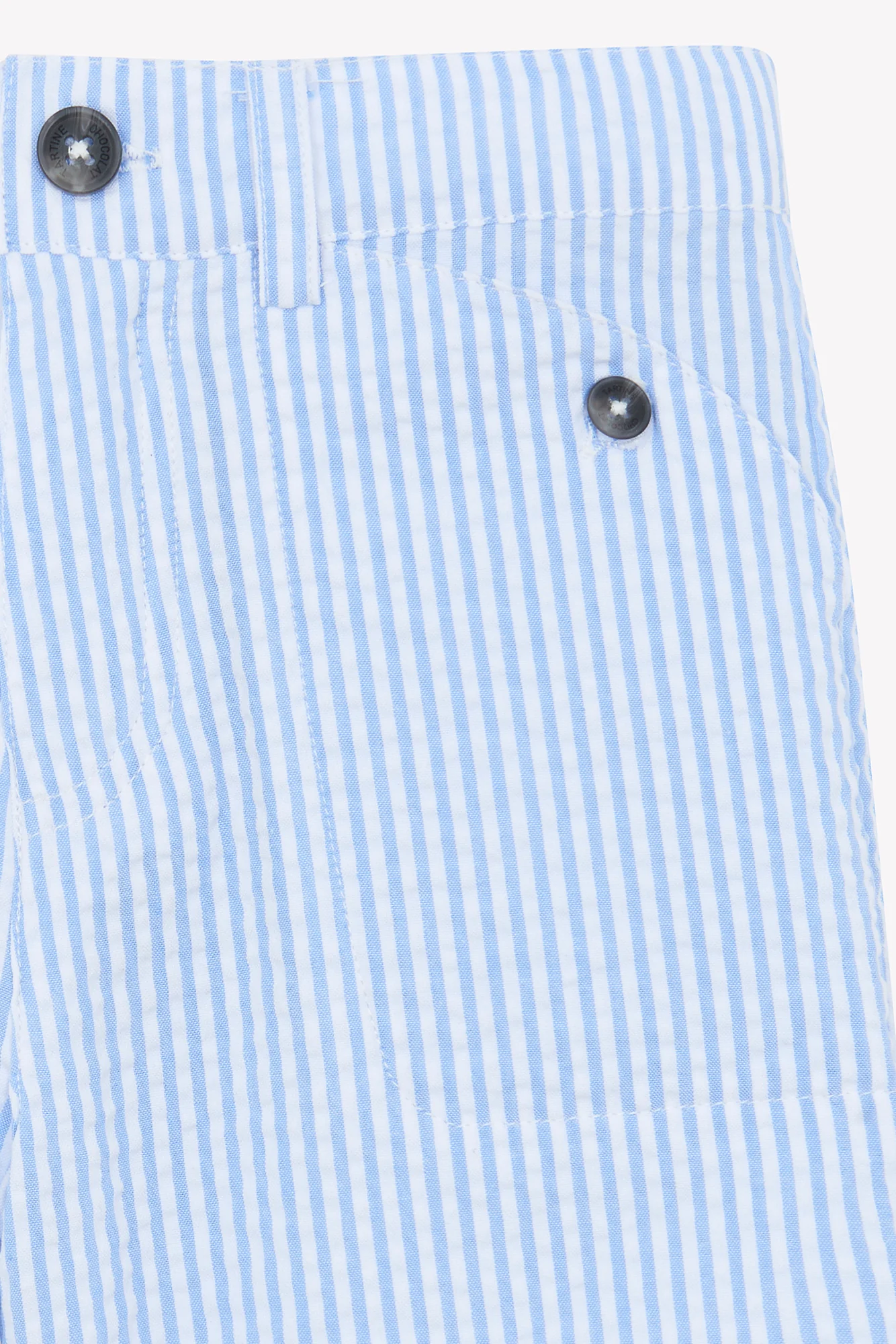 Short - Bleu grisé rayures - Image 6