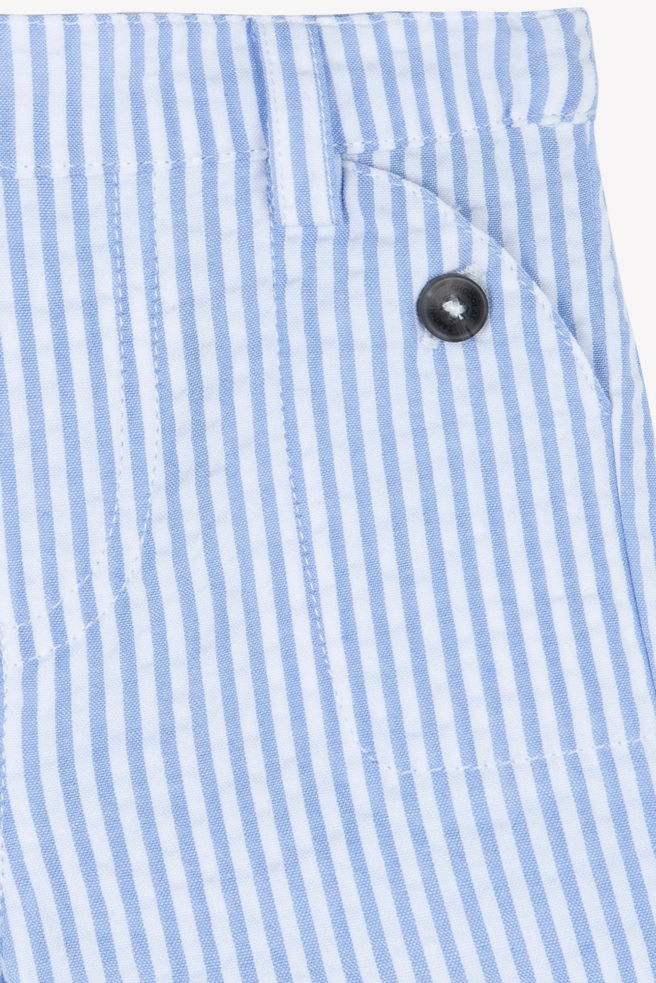 Short - Bleu grisé rayures - Image 6