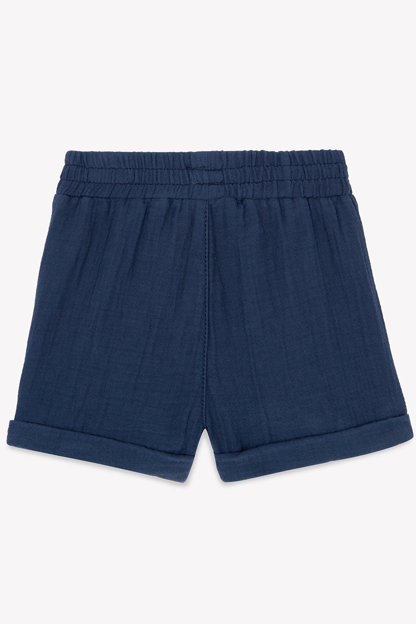 Short - Marine gaze de coton - Image 5