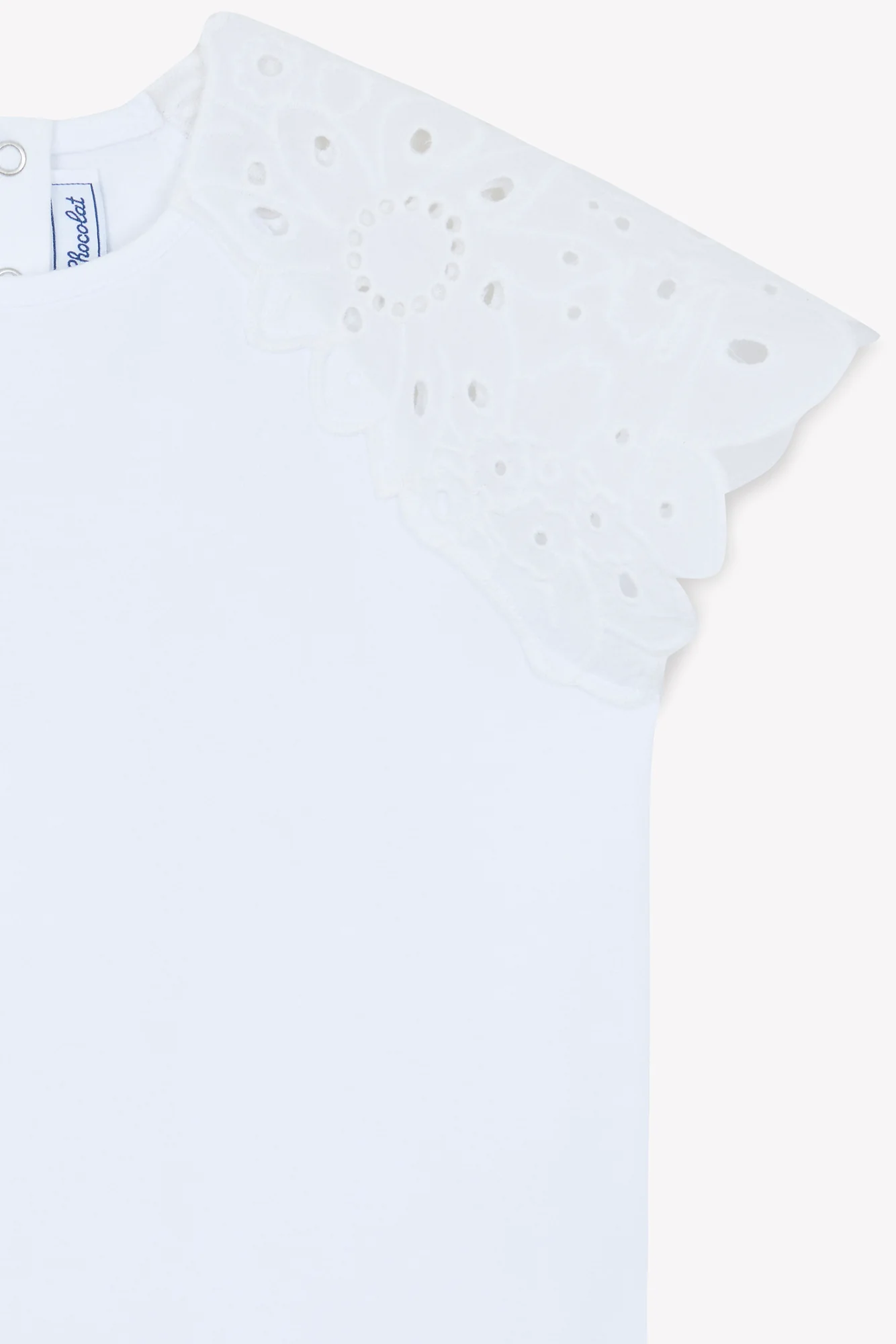 T-shirt - Blanc broderies anglaises - Image 7