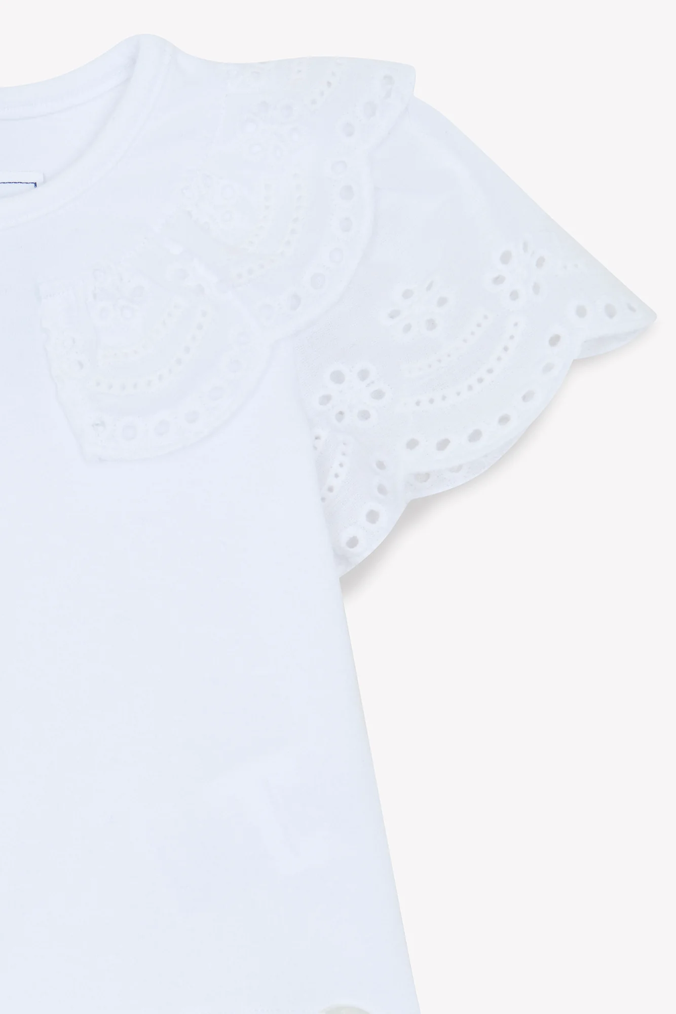 T-shirt - Blanc broderies anglaises - Image 6
