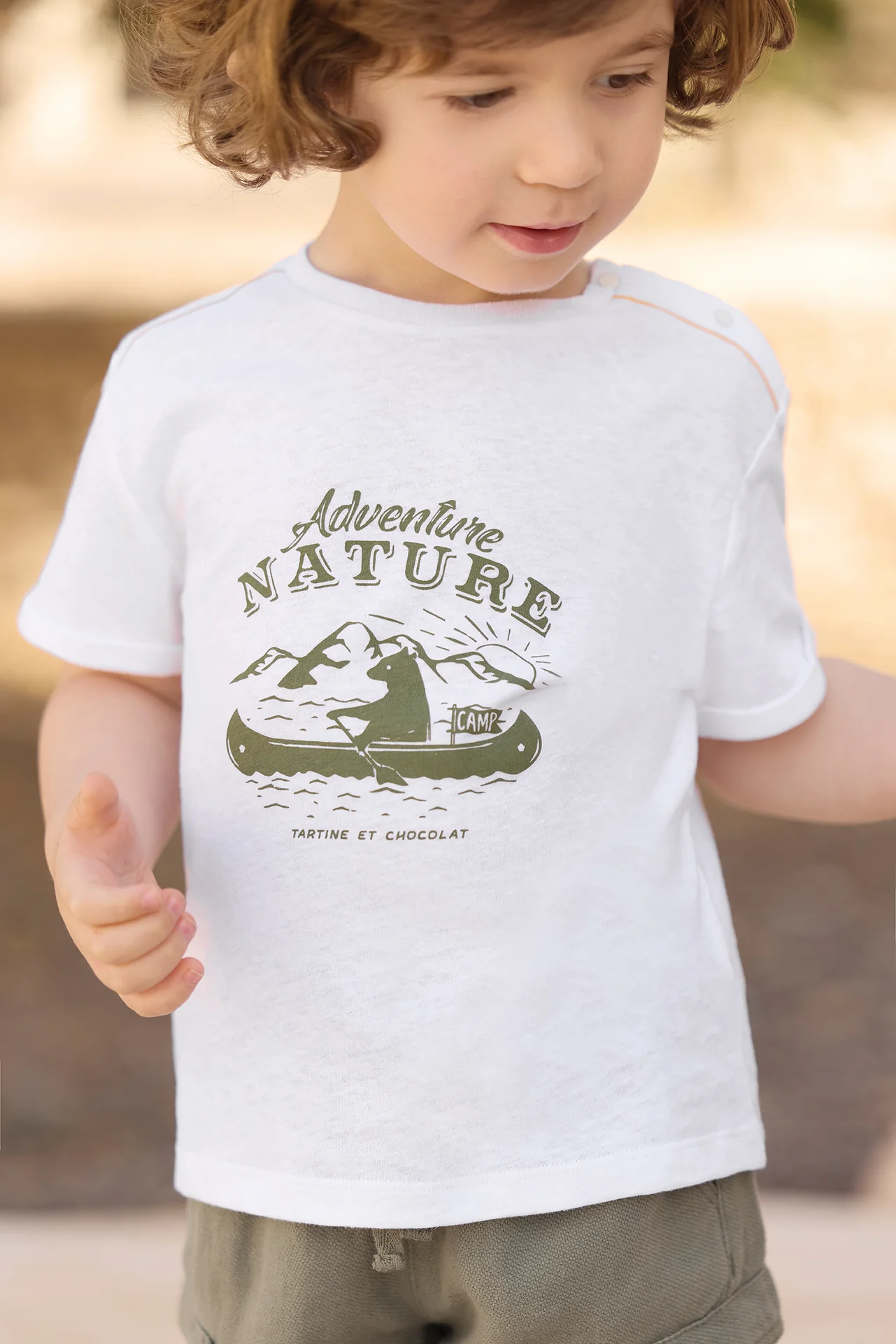 T-shirt - Blanc illustration nature