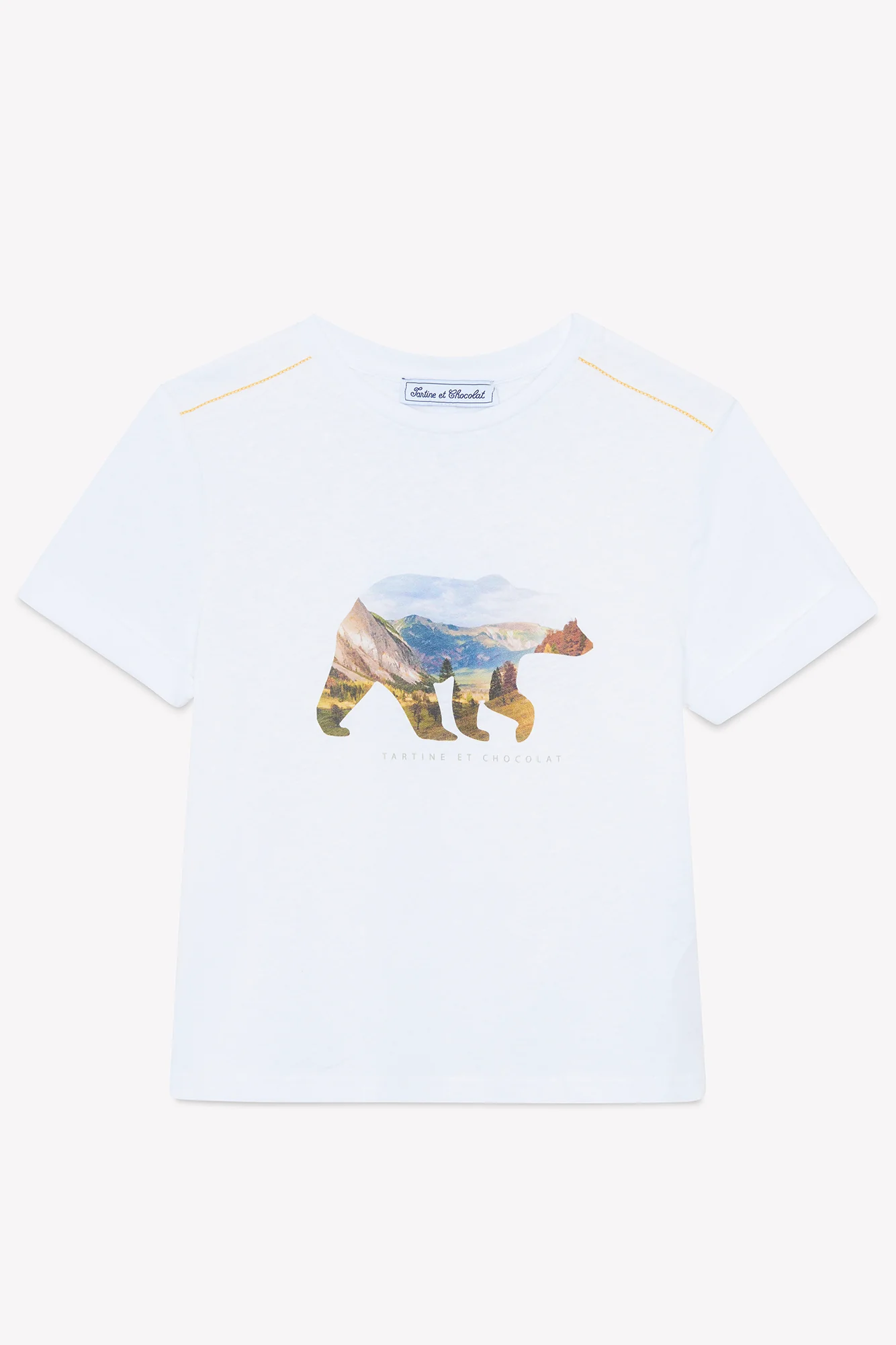T-shirt - Blanc illustration ours - Image 3