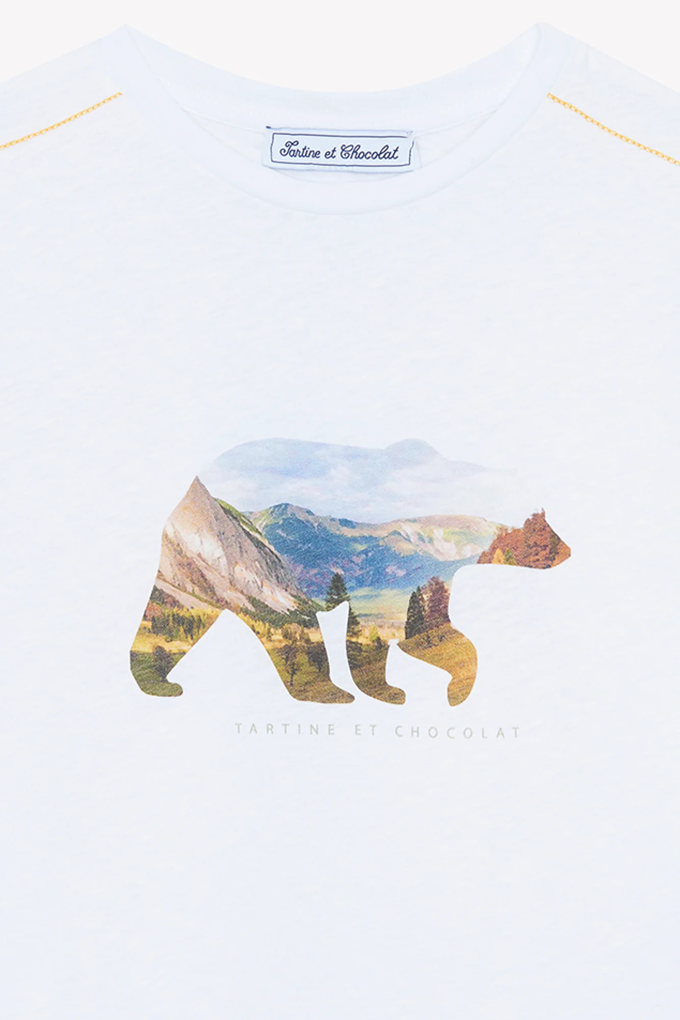 T-shirt - Blanc illustration ours - Image 5