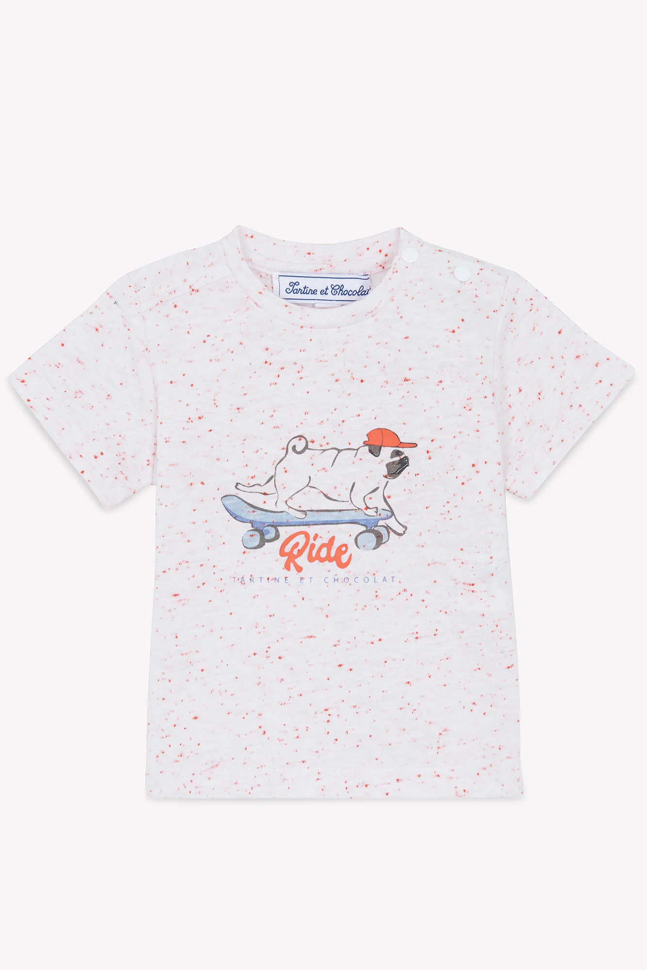 T-shirt - Spicy red illustration chien skateur - Image 2