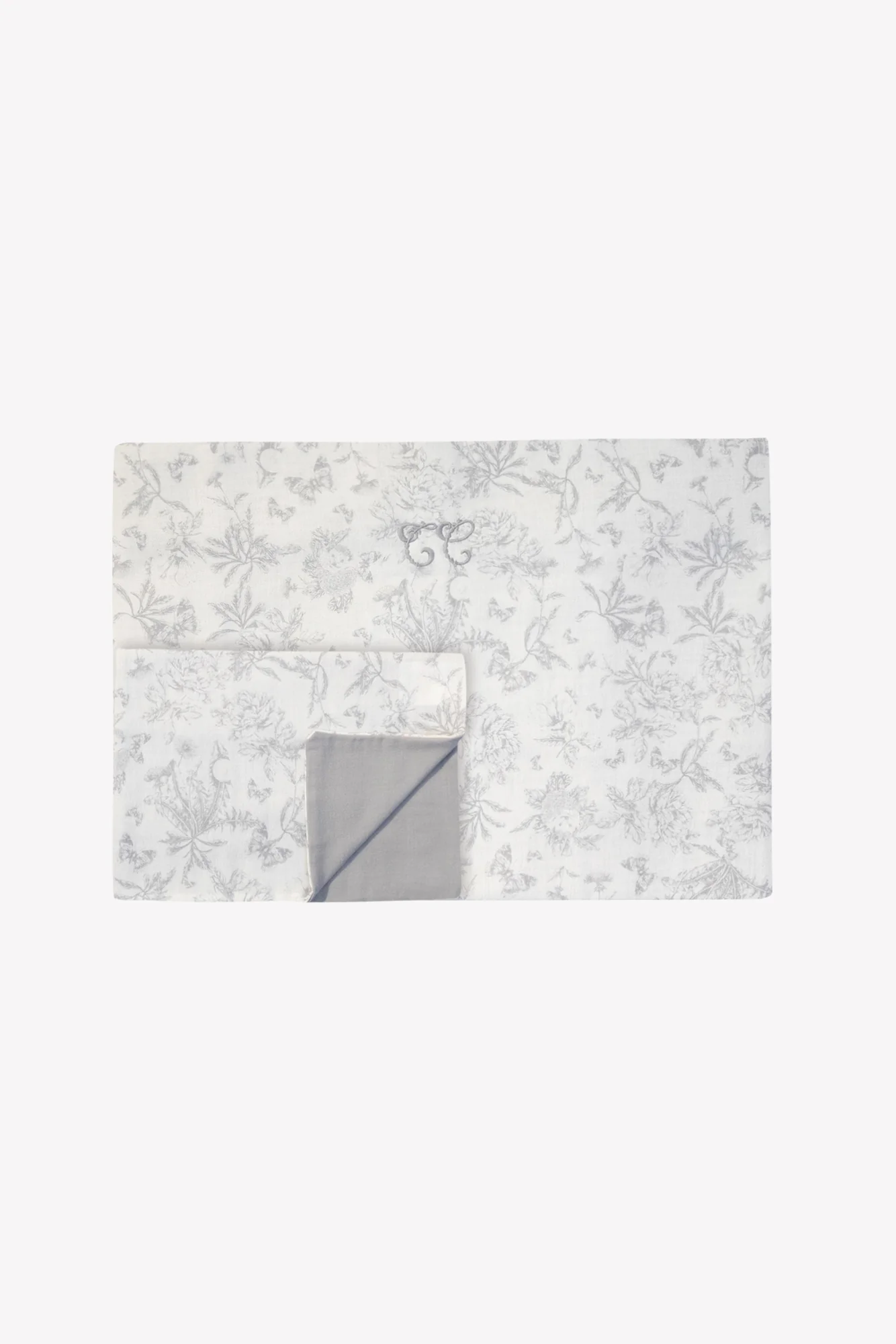 Housse de couette - Imprimé inspiration toile de jouy gris