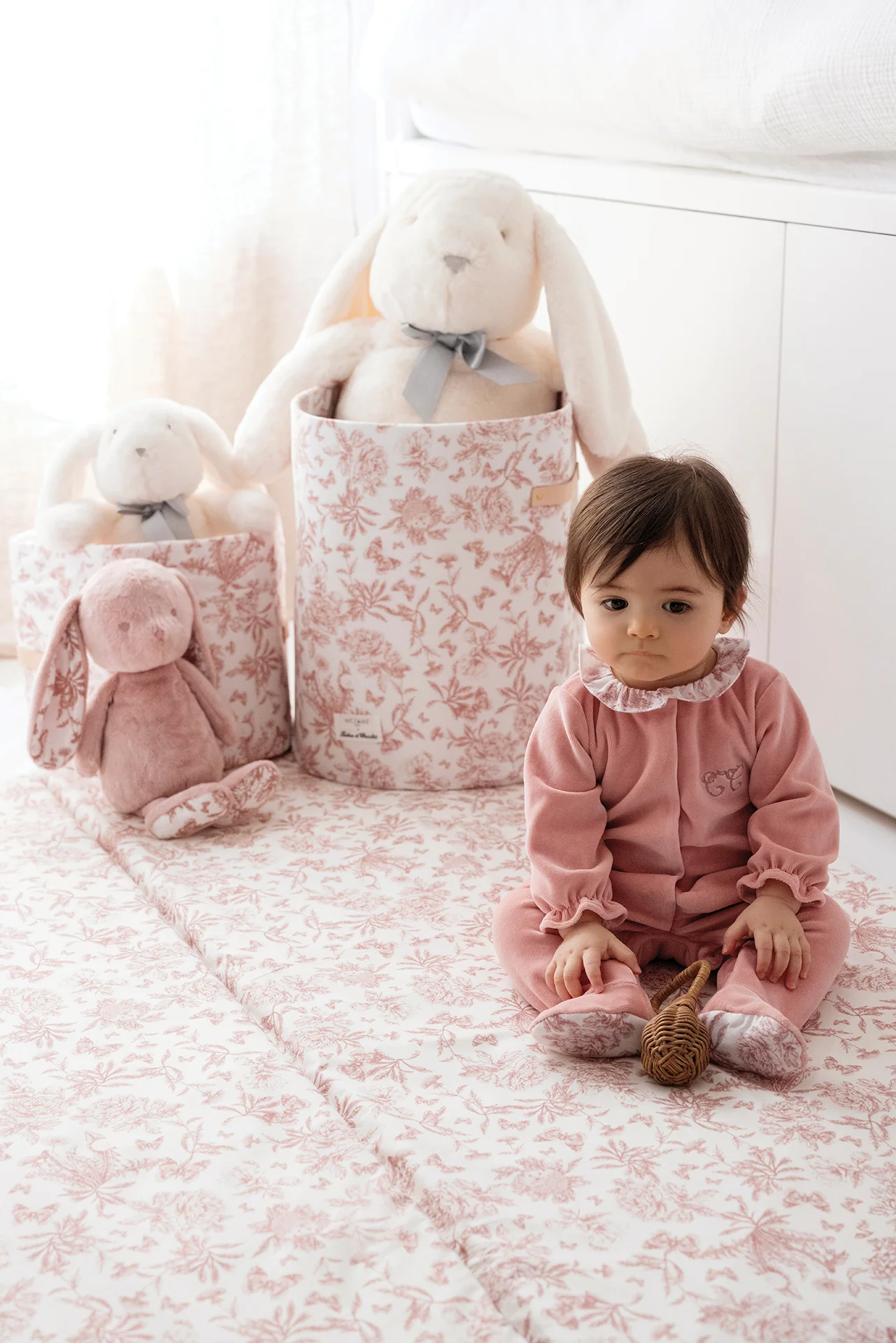 Tapis de vie toile de jouy rose - Mèzamé x Tartine et Chocolat