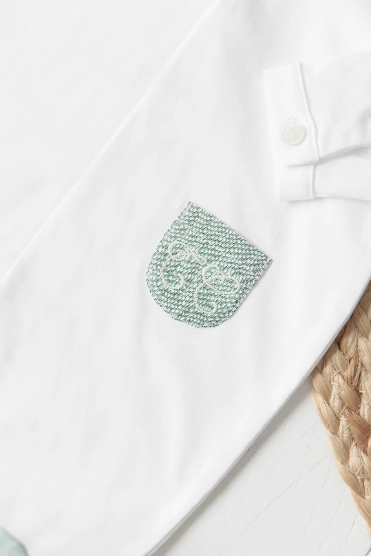 Pyjama - Blanc Feuillage Vert - Image 3