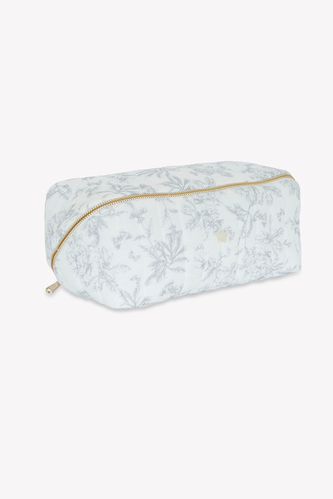 Trousse zippée - Imprimé inspiration Toile de Jouy gris - Image 5