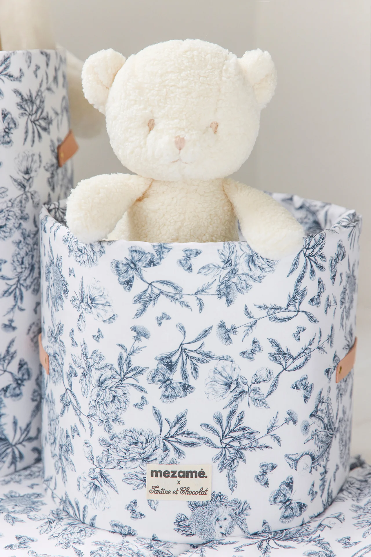 Petite panière toile de jouy bleu - Mèzamé x Tartine et Chocolat