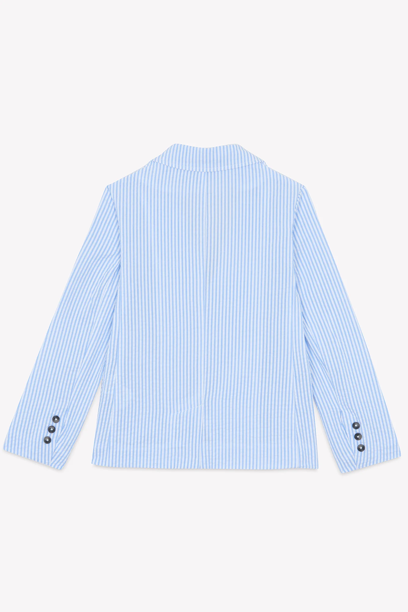 Veste - Bleu grisé rayures - Image 6